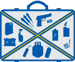 Dangerous goods forbiden in passenger baggage